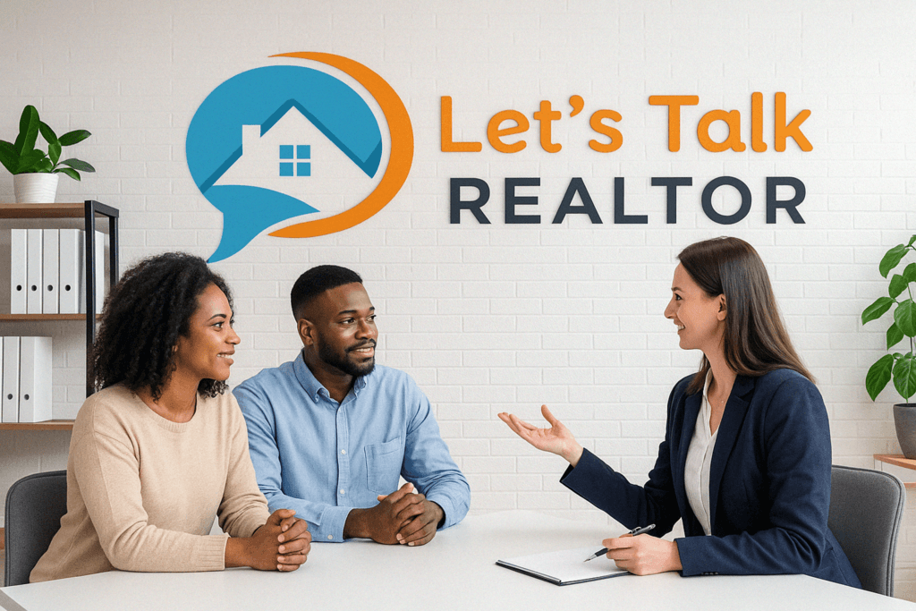 A friendly realtor discussing options with a client